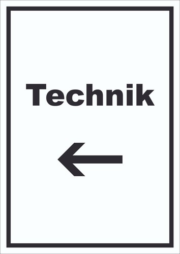 Technik schild mit - technik,