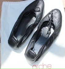 Arche Damen elegante Ballerinas schwarz Gr.  39 echtes Leder Kautschuksohle