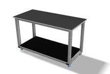 Mobile Werkbank mit Arbeitsplatte und Ablage Werktisch Arbeitstisch 1500x700mm