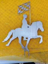 Gartenstecker Beetstecker Edelstahl Edelrost Gartendeko Reiter