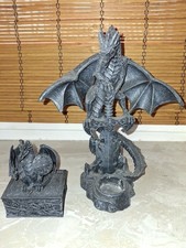 Kerzenständer Und Ringkästchen Drachen