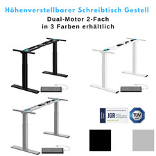 Höhenverstellbarer Schreibtisch Gestell Elektrisch Dual-Motor 2-Fach-Teleskop