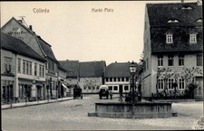 Ak Cölleda Kölleda in Thüringen, Marktplatz, Brunnen - 3505457