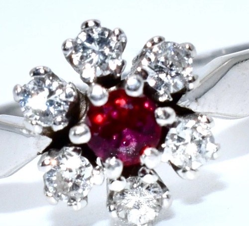 Rubinring 585 14k - rubinring, 0,10