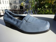 VITAFORM Damen Ballerinas Leder Hirschleder Gummirand Blau Germany Gr.38 H Neu