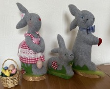 Tilda Ostern Deko Osterhasenfamilie Osterei Handarbeit Osterhase