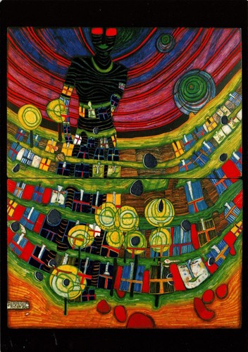 Kunstkarte hundertwasser - kunstkarte,