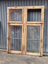 antik Gründerzeit Sprossenfenster Holzfenster ca.  131x172cm Rahmen breit
