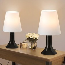 Tischlampe Nachttischlampe Tischleuchte 2er Set Leselampe E14 Wohnzimmerlampen