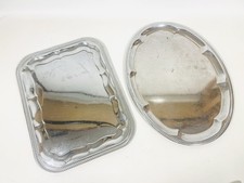 2 Stück Serviertablett Silber