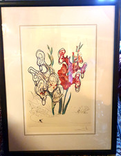 Salvador Dali ,Lithographie "Gladiolus cum aurium.." ,Künstlerabzug ,1972