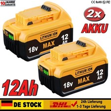 2X 12AH für Dewalt 18v Akku