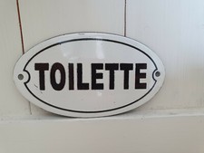 Emaille Türschild Toilette