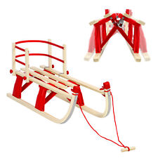 Schlitten faltbar Holzschlitten 110cm Rodel Faltbar Klappbar Kinderschlitten
