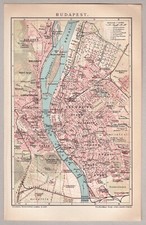 Budapest, Ungarn - Alte Karte