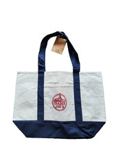 ?? Trader Joe’s Stofftasche – Blau-Weiß – Trendige Tote Bag aus den USA