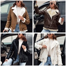 Damen Bikerjacke Lederjacke