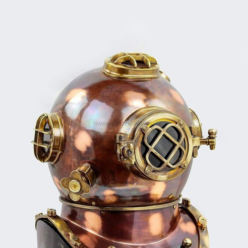 Vintage marine taucherhelm - marine,