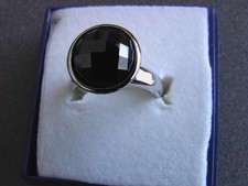 925 Silberring mit schwarzem