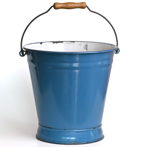 Alter emaille eimer blau - alter, emaille‑eimer