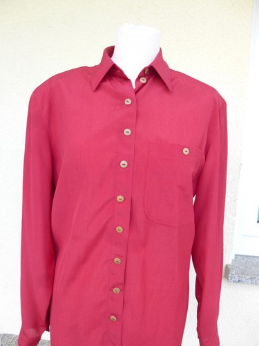 Damen bluse rot langarm - rot,