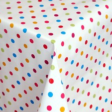 Wachstuchtischdecke Größe wählbar Tischdecke Wachstuch abwaschbar Punkte Bunt