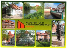 AK Großformat, Rehna, acht Abb., gestaltet, 2003