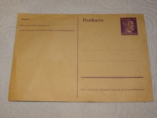 Postkarte Deutsches Reich, 6 Pfennig Marke mit Adolf Hitler, unbeschrieben