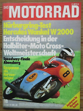 Das Motorrad 18/73 Test auf dem Nürburgring: Hercules Wankel W 2000, Farbposter
