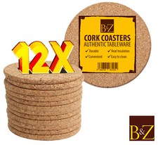 Kork Untersetzer Kaffee Getränke Pad Matte Einfache Runde Wärmedämmung - 12 Stck.