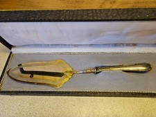 Alter goldfarbener Tortenheber Tortenschaufel mit versilbertem Griff Jugendstil