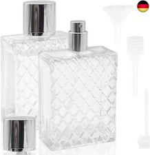 YDHfdc 2 Stück Parfümzerstäuber Nachfüllbar 100ml Parfum Flacon Leer Reise Par