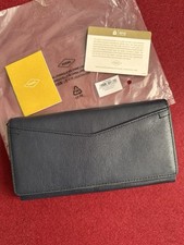 Fossil „Caroline“ RFID Clutch Geldbörse Portemonnaie Flap Wallet Midnight Navy
