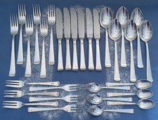 Traumhaftes Silberbesteck OKA 131 Pyramide Art Deco / Bauhaus 30 Teile Nr. 2