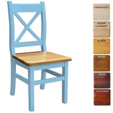 Blau Holzstuhl Kreuzstuhl