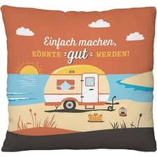 KISSEN PLÜSCHKISSEN CAMPING MEER EINFACH MACHEN KÖNNTE GUT  VON SHEEPWORLD NEU