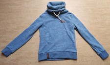 Naketano Fleece Pullover Gr. M hellblau blau großer Kragen Polyester