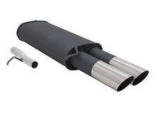 NOVUS Sportauspuff Endschalldämpfer 2x76 MS-Design passend für VW PASSAT 3B/3BG