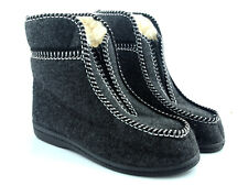 Damen & Herren Winter HausSchuhe Schafwolle HüttenSchuhe aus Filz Halbschuhe 