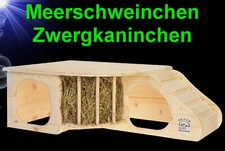 Nager großes 🐹🐇 HOLZ ZWERGKANINCHEN HAUS Meerschweinchen Zubehör Nest