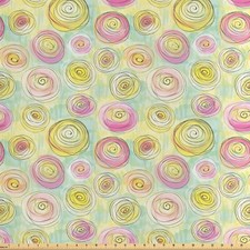 Abstrakt Satin Stoff als Meterware Hahnenfuß