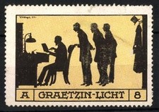 Reklamemarke Graetzin-Licht