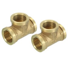 2 Stück Messing T-Stück