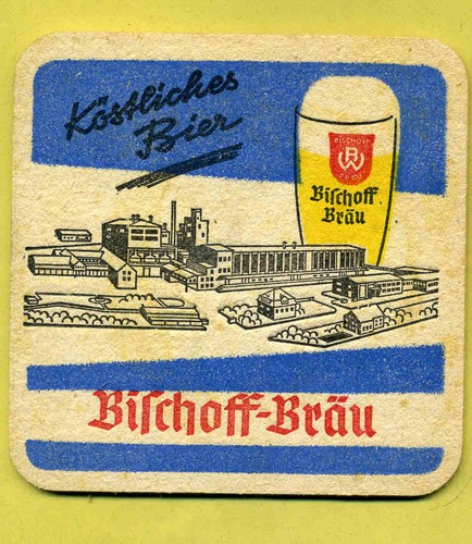 Bierdeckel bischoff bräu - bierdeckel, bischoff-bräu