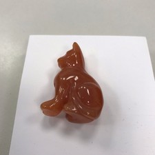 Edelstein Katze, Karneol, Dunkel, Größe 39 mm (5)