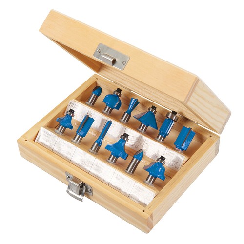 12tlg fräsersatz 8mm - 8mm, schaft