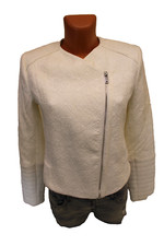 Orsay Blazer M 38 Jacke Damensakko Jeansblazer dkl weiß Muster Damen Jeansjacke