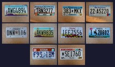 10x originale US-Kennzeichen