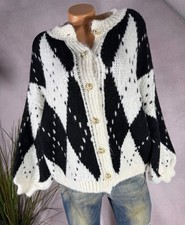 Damen Strick Cardigan Rauten