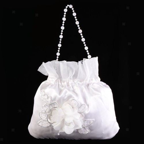 Weiße satin perle - weiße, satin-perle
